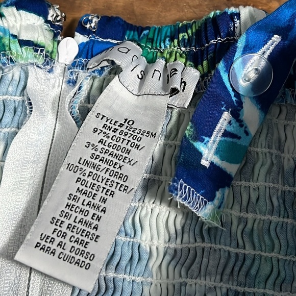 Madison Leigh size 10 blue green floral sundress padded top adjustable straps - Picture 7 of 12